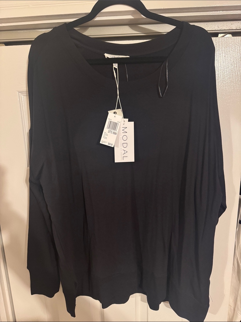 Workshop  Black Long tunic sweatshirt